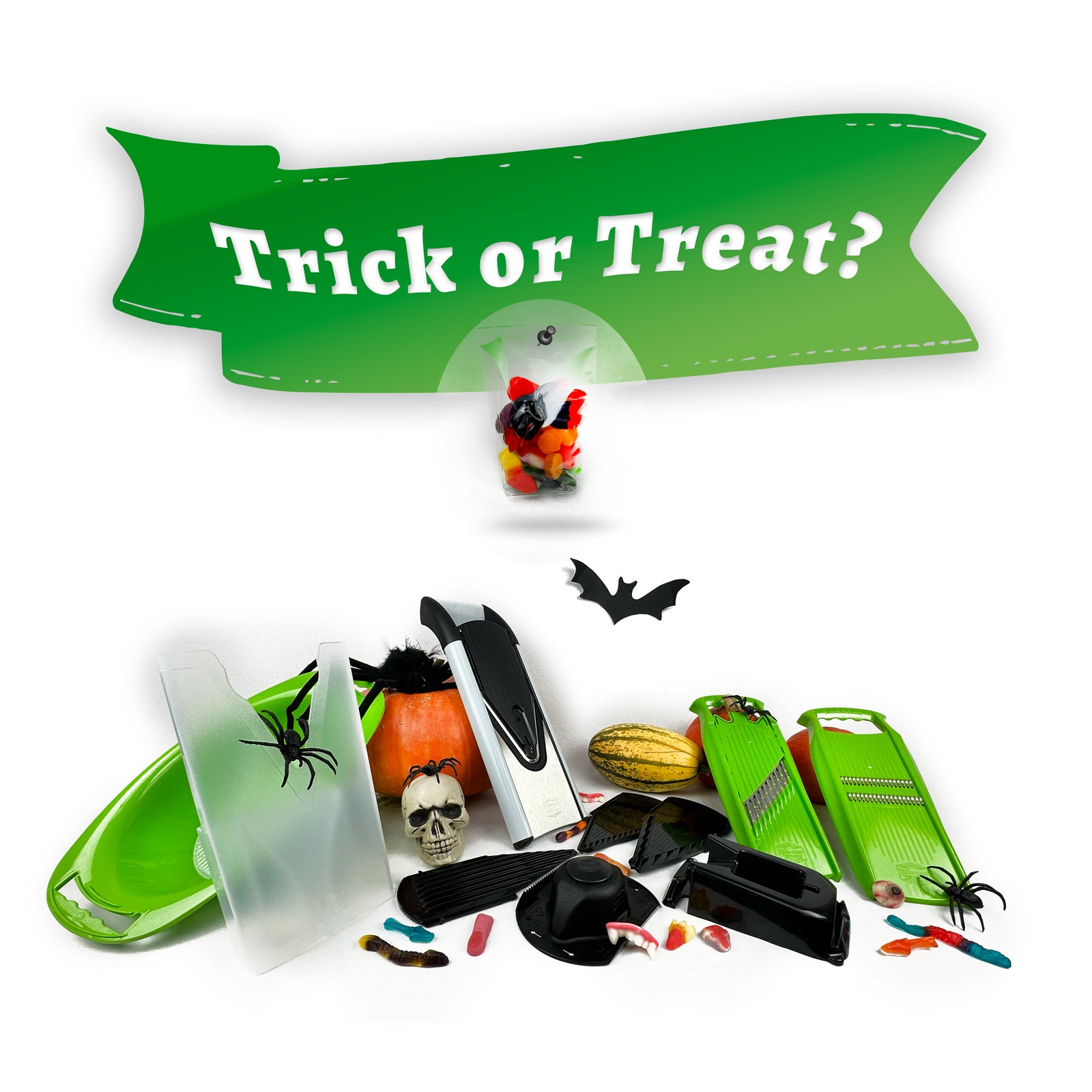 Halloween - Trick or Treat - Green / Inox