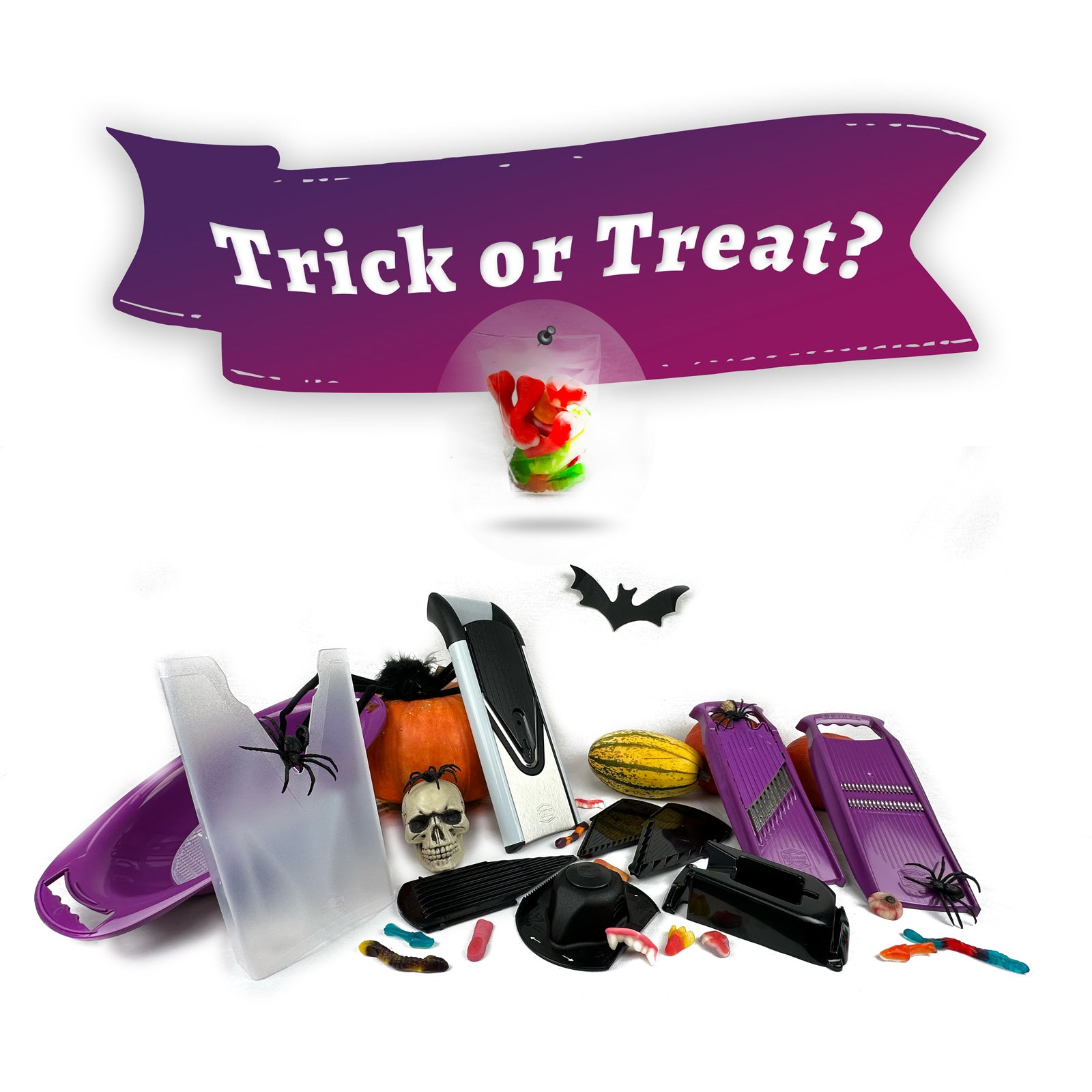 Halloween - Trick or Treat - Purple / Inox