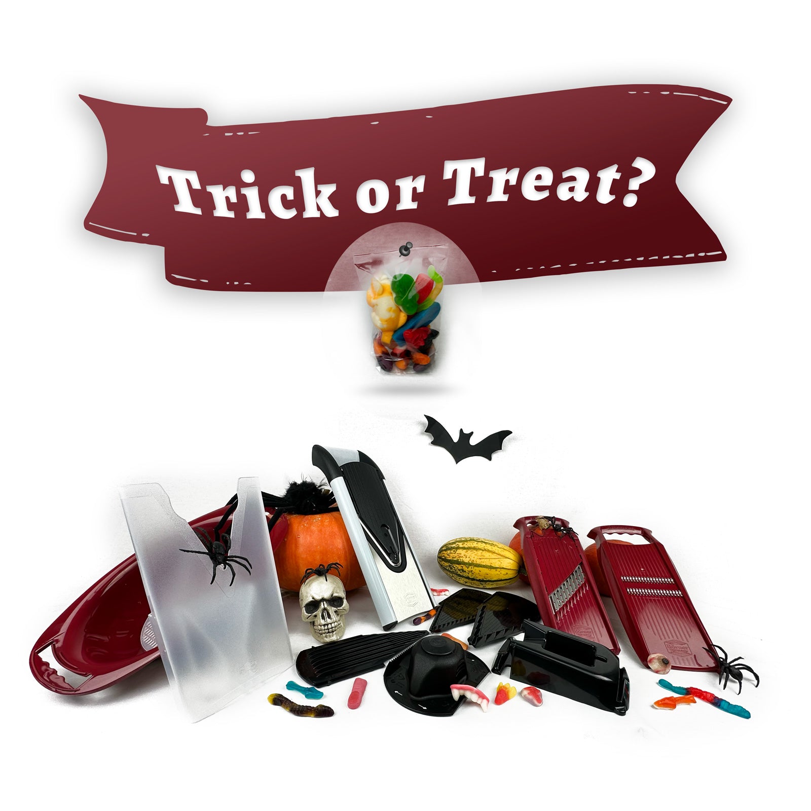 Halloween - Trick or Treat - Red / Inox